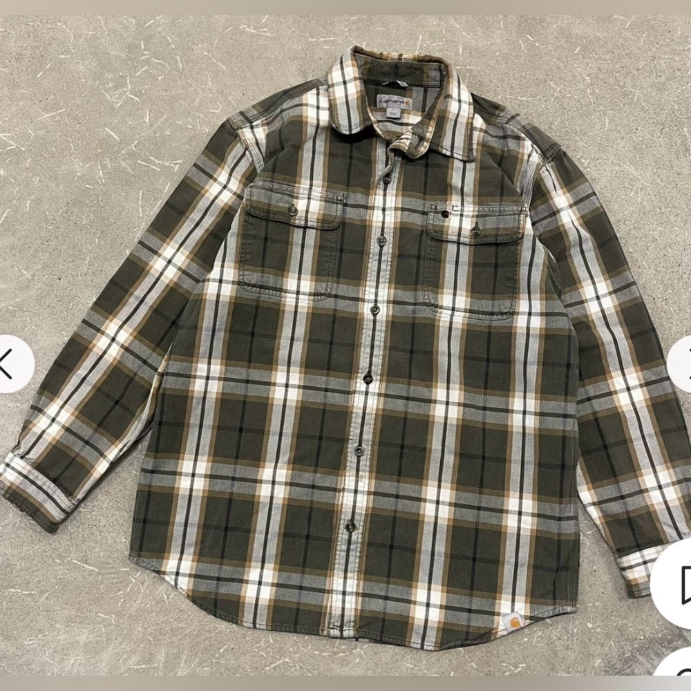 Carhartt Original Fit Men’s Size M Hubbard Thick long sleeve Flannel Shirt